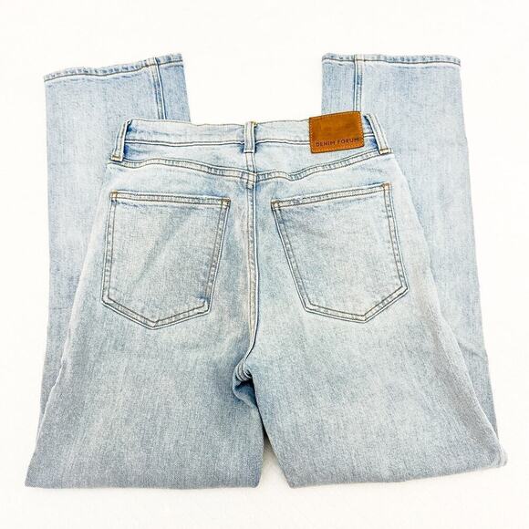 Denim Forum The Arlo High Rise Straight Light Wash Denim Jeans Size 28L x 26 - Picture 7 of 8